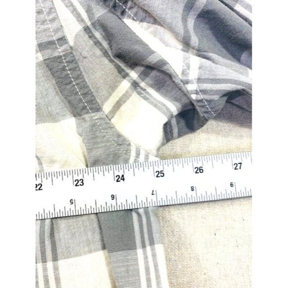 Duluth Trading Co. Men's Gray & White XL Lightweight Plaid Flannel Trim Fit - Picture 7 of 8
